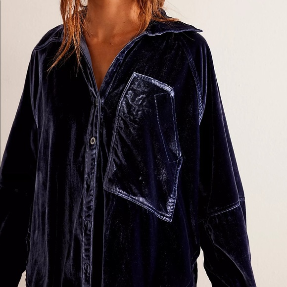 free people Night Skies Velvet Top - Picture 2 of 5